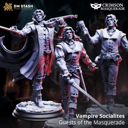 Vampire Socialites - Guests of the Masquerade| DM-Stash|3D-Miniatur|Red Autumn Pt I - Crimson Masquerade|DnD 5e+Datenblatt
