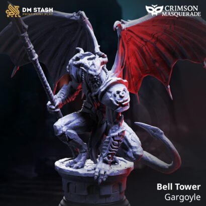 Bell Tower Gargoyle| DM-Stash|3D-Miniatur|Tabletop|Red Autumn Pt I - Crimson Masquerade|DnD 5e+Datenblatt