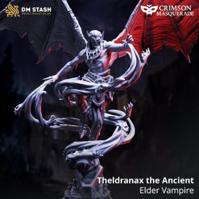 Theldranax the Ancient - Elder Vampire| DM-Stash|3D-Miniatur|Red Autumn Pt I - Crimson Masquerade|DnD 5e+Datenblatt