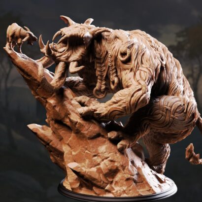 Hrimyhyrnir - Frost Horned Beast| DM-Stash |3D-Miniatur|Tabletop|The Red Autumn Pt II - Crimson Shadow Over Nordheim|DnD 5e+Datenblatt