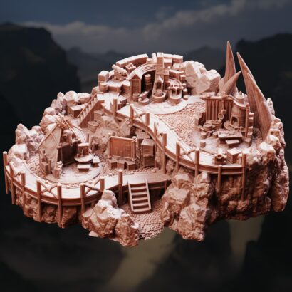 32mm / 40mm Skala - Hunter_s Respite - Mountaintop Encampment - Red Autumn Pt III - A wild Hunt | DM-Stash | 3D-Gelände