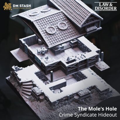 The Moles Hole (FDM) | DM-Stash | 3D-Miniatur | Tabletop | Gangs of Grimgate| Kneipe | DnD 5e+Datenblatt