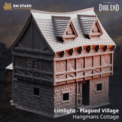 Limlight - Plagued Village| DM-Stash | 3D-Miniatur | Tabletop | The Dire End | Stadt | DnD 5e+Datenblatt
